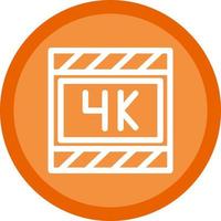 Diseño de icono de vector de película 4k