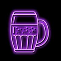 cup beer drink neon glow icon illustration vector