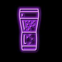 ale beer glass neon glow icon illustration vector