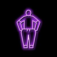 weight loss hiv symptom neon glow icon illustration vector