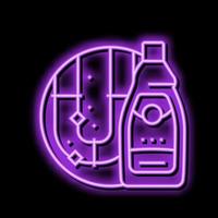 drain cleaner detergent neon glow icon illustration vector