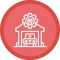 Mechanic Shop Vector Icon Design