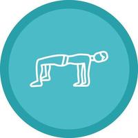 Upward Table Pose Vector Icon Design