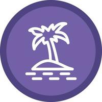 Palm Island Vector Icon Design