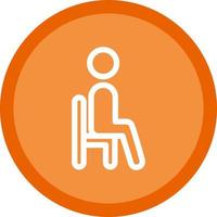 Sitting Vector Icon Design