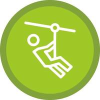 Zipline Vector Icon Design