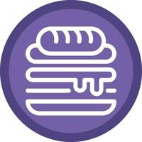 diseño de icono de vector de sándwich cubano