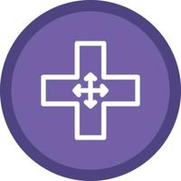 Four Way Intersection Vector Icon Design
