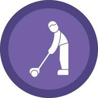 Golf Player Vector Icon Design