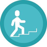 Person Climbing Stairs Vector Icon Design