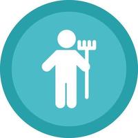 Man Holding Mop Vector Icon Design