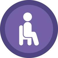 Sitting Vector Icon Design