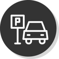 Car Park Vector Icon Design