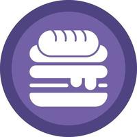 diseño de icono de vector de sándwich cubano