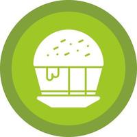 Chocolate Cupcake Vector Icon Design