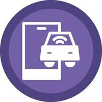 Connected Vehicle Vector Icon Design