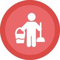 Cleaning Man Vector Icon Design