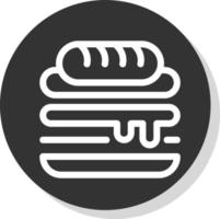 diseño de icono de vector de sándwich cubano