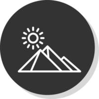 Egypt Pyramid Vector Icon Design