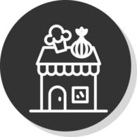 Vegetable Shop Vector Icon Design