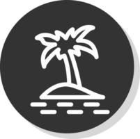 Palm Island Vector Icon Design