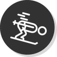 Skiing Vector Icon Design