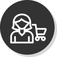 Woman Shopping Vector Icon Design