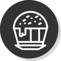 Chocolate Cupcake Vector Icon Design