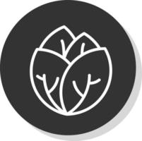 Cabbage Vector Icon Design