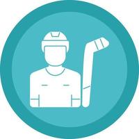 Hockey Player Vector Icon Design