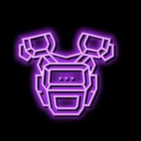 armor viking neon glow icon illustration vector