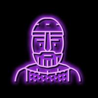 warrior viking medieval neon glow icon illustration vector