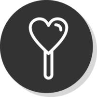 Heart Lollipop Vector Icon Design