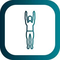 Mountain Pose Upward Vector Icon Design