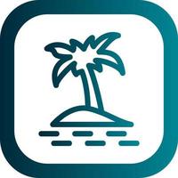 Palm Island Vector Icon Design