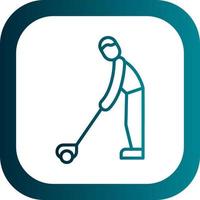 Golf Player Vector Icon Design