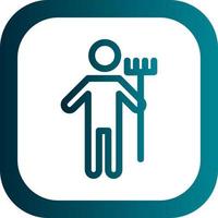 Man Holding Mop Vector Icon Design