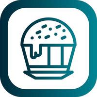 Chocolate Cupcake Vector Icon Design