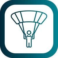 Sky Diver Vector Icon Design