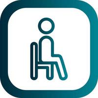 Sitting Vector Icon Design