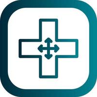 Four Way Intersection Vector Icon Design