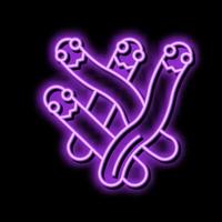 bacterium bacteria virus neon glow icon illustration vector