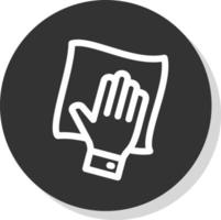 Wipe with Hand Vector Icon Design