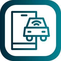 Connected Vehicle Vector Icon Design