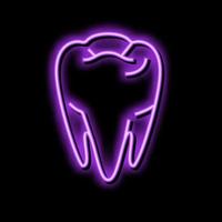 tooth dental care neon glow icon illustration vector