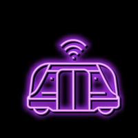 automated transport neon glow icon illustration vector