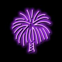 canary island date palm neon glow icon illustration vector