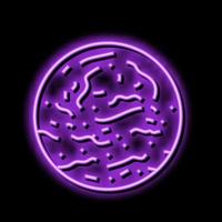 mars planet neon glow icon illustration vector