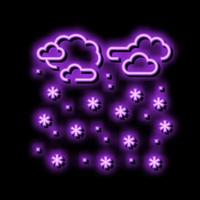 snowfall winter neon glow icon illustration vector