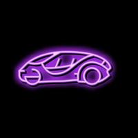 future car self vehicle neon glow icon illustration vector